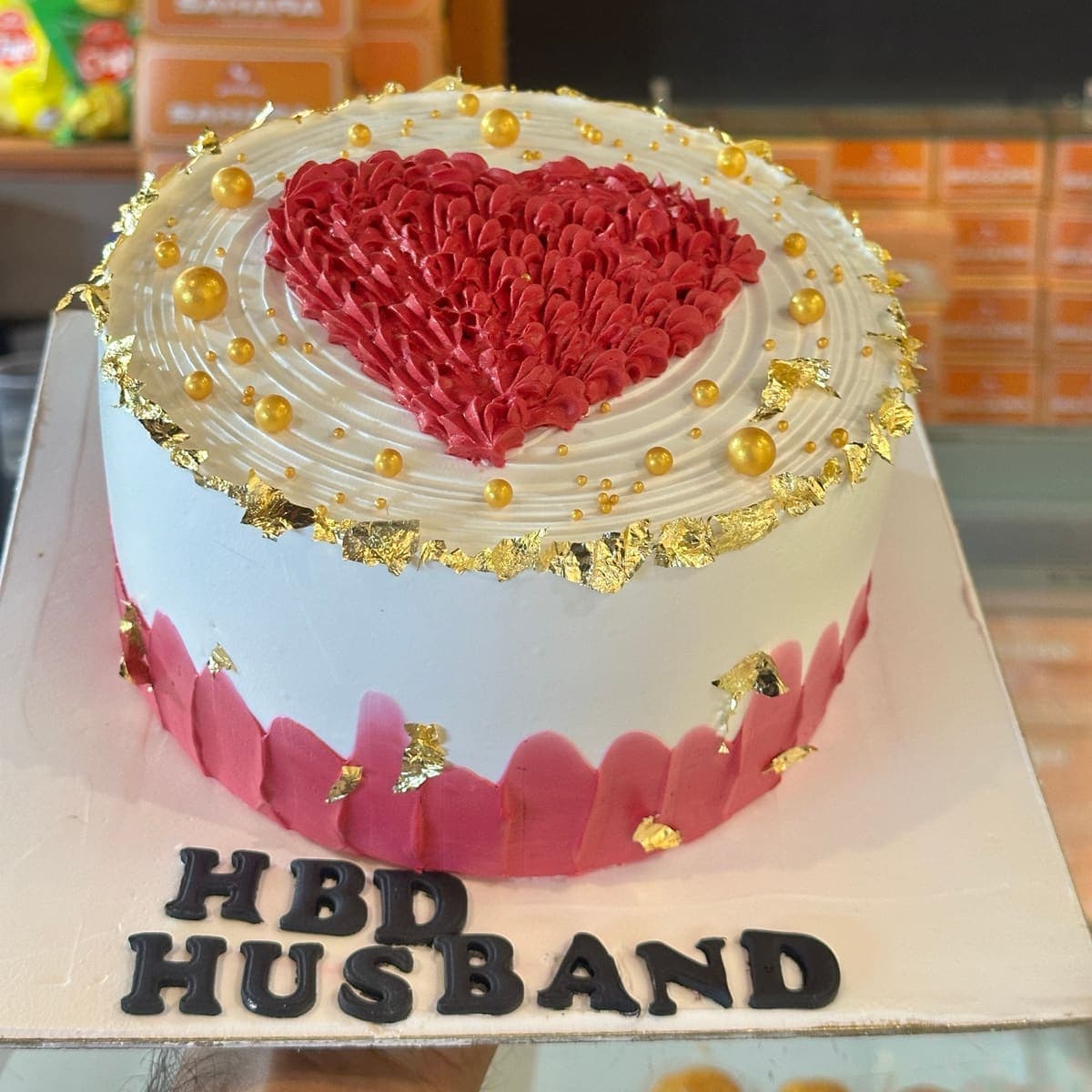 Red Heart and Gold Leaf