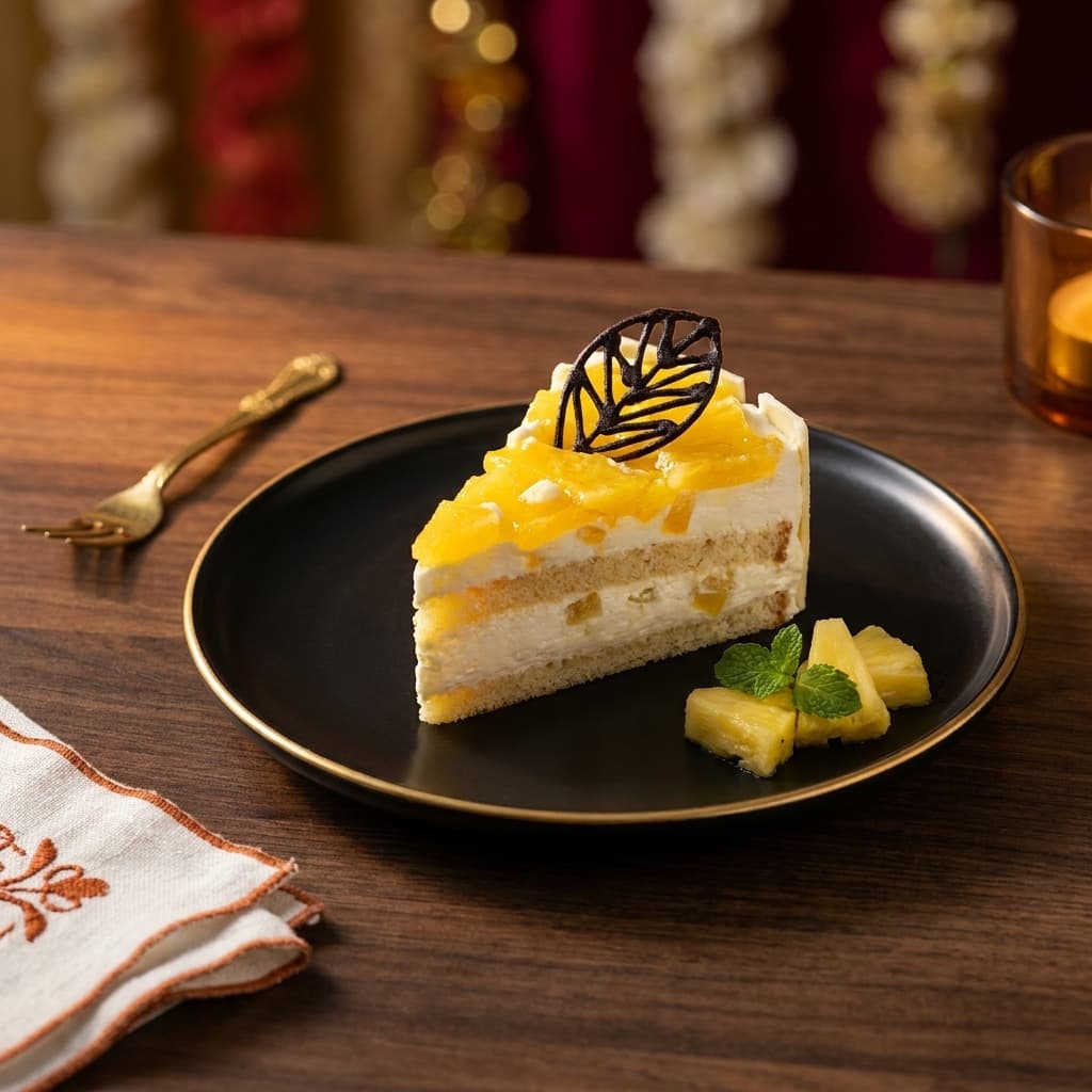 Pineapple Pastry at Sahara Bakery, Rewari
